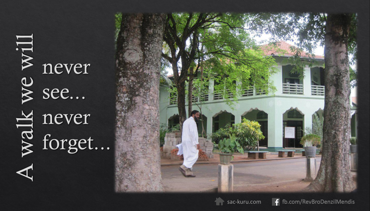 Rev. Bro. Denzil Mendis Walking down the street